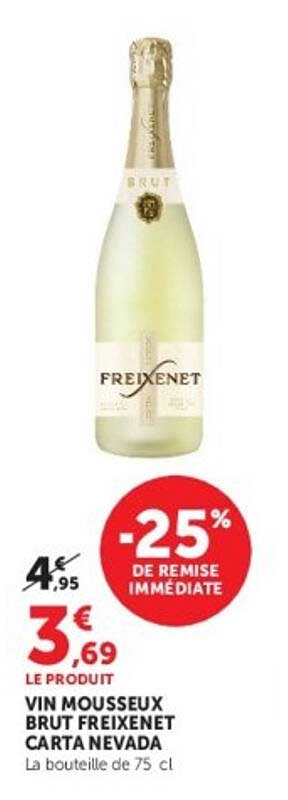 VIN MOUSSEUX BRUT FREIXENET CARTA NEVADA
