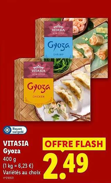 VITASIA Gyoza 400 g (1 kg = 6,23 €) Variétés au choix