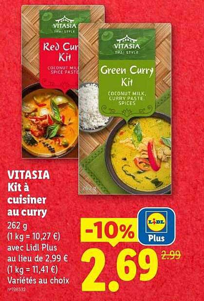VITASIA Kit à cuisiner au curry 262 g