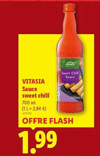 VITASIA Sauce sweet chili 700 ml (1 L = 2,84 €) OFFRE FLASH