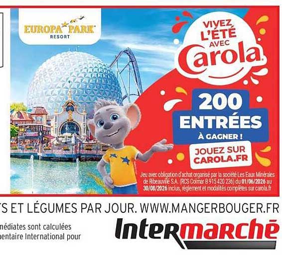 VIVEZ L’ÉTÉ AVEC Carola 200 ENTRÉES À GAGNER ! JOUEZ SUR CAROLA.FR