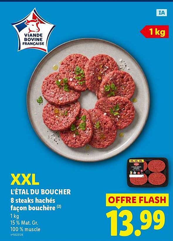 XXL L’ÉTAL DU BOUCHER 8 steaks hachés façon bouchère