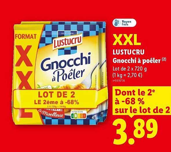 XXL LUSTUCRU Gnocchi à poêler