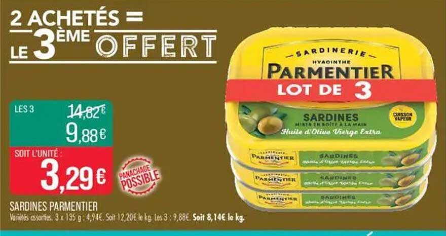 2 ACHETÉS = LE 3ÈME OFFERT