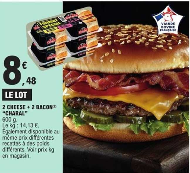2 CHEESE + 2 BACON(2) "CHARAL"