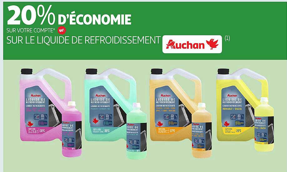 20% d'économie sur le liquide de refroidissement