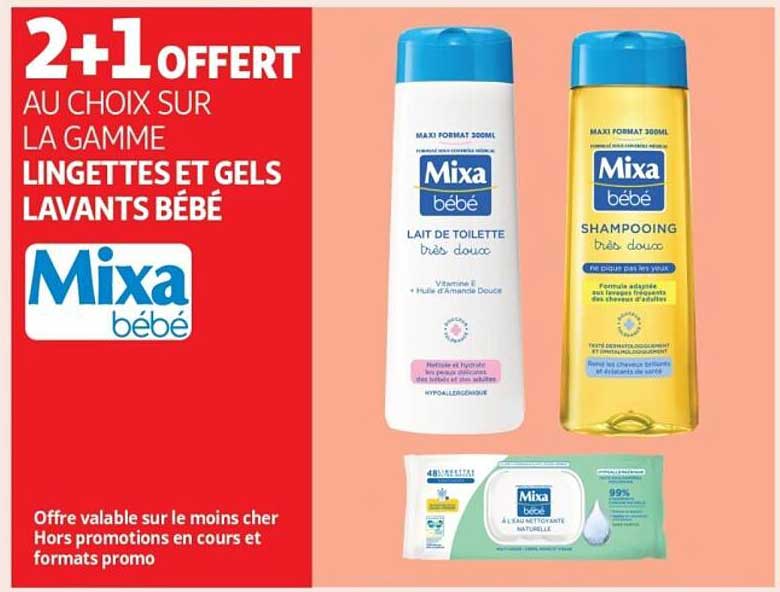 2+1 OFFERT AU CHOIX SUR LA GAMME LINGETTES ET GELS LAVANTS BÉBÉ