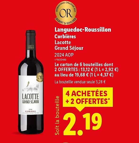 4 ACHETÉES + 2 OFFERTES