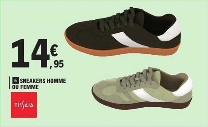 5 SNEAKERS HOMME OU FEMME