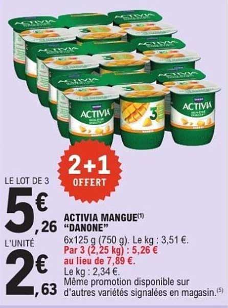 ACTIVIA MANQUÉ "DANONE"