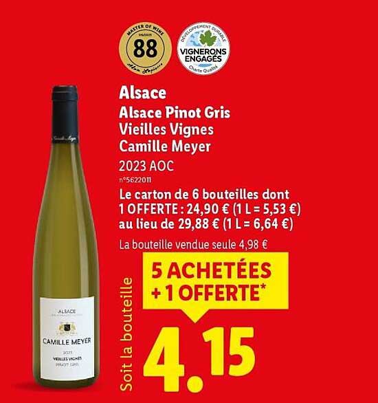 Alsace Pinot Gris Vieilles Vignes Camille Meyer