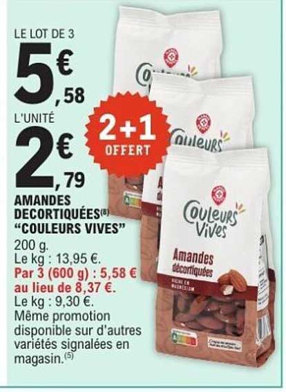 AMANDES DECORTIQUÉES® "COULEURS VIVES"