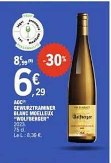 AOC® GEWURZTRAMINER BLANC MOELLEUX "WOLFBERGER"