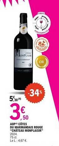 AOP Côtes du Marmandais Rouge 'Château Monplaisir'