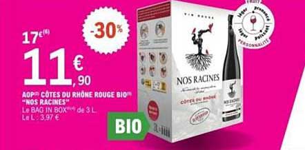 AOP Côtes du Rhône Rouge BIO "Nos Racines"