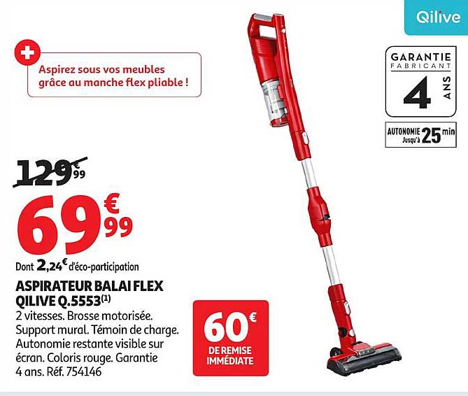 ASPIRATEUR BALAI FLEX QILIVE Q.5553