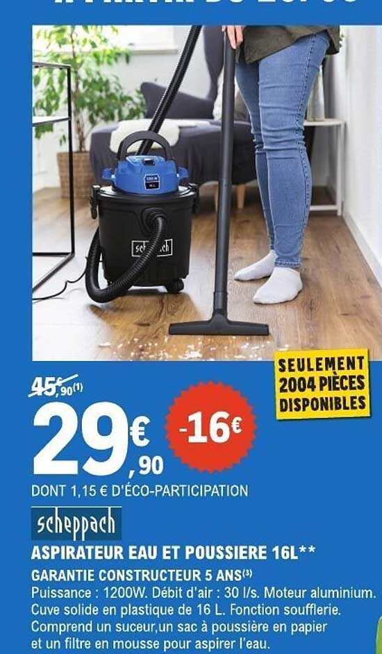 ASPIRATEUR EAU ET POUSSIERE 16L**