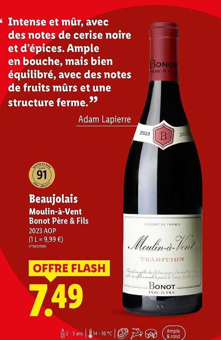 Beaujolais Moulin-à-Vent Bonot Père & Fils 2023 AOP