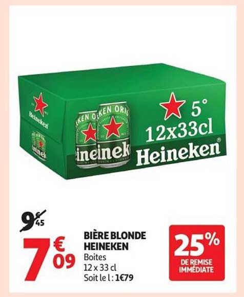 BIÈRE BLONDE HEINEKEN