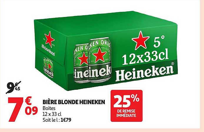BIÈRE BLONDE HEINEKEN