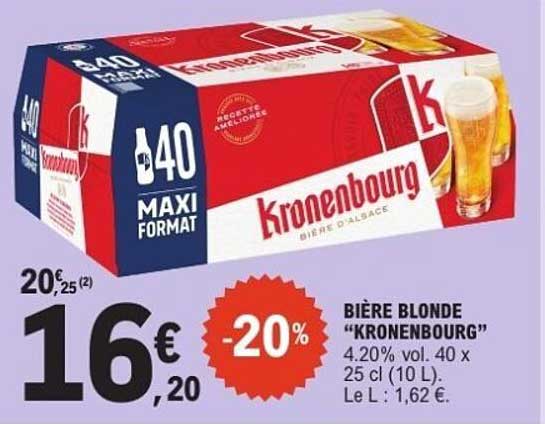 BIÈRE BLONDE "KRONENBOURG"