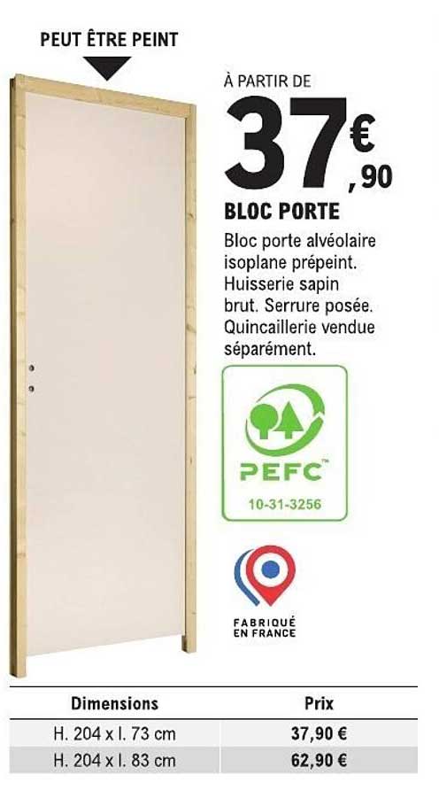 BLOC PORTE À PARTIR DE 37€90