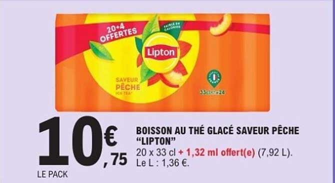 BOISSON AU THÉ GLACÉ SAVEUR PÊCHE "LIPTON"