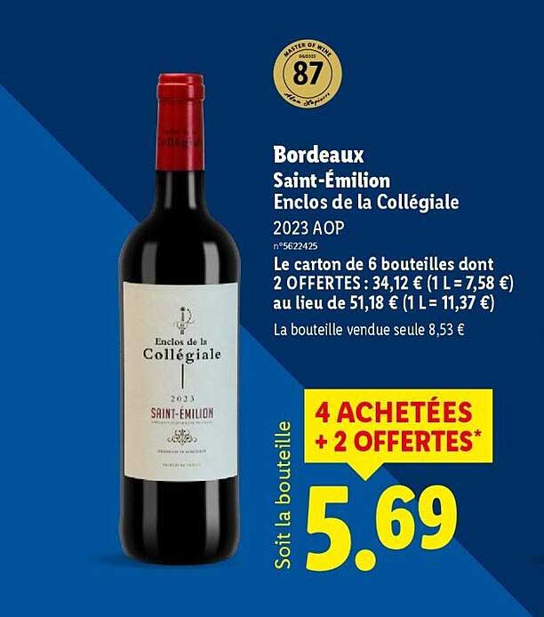 Bordeaux Saint-Émilion Enclos de la Collégiale 2023 AOP