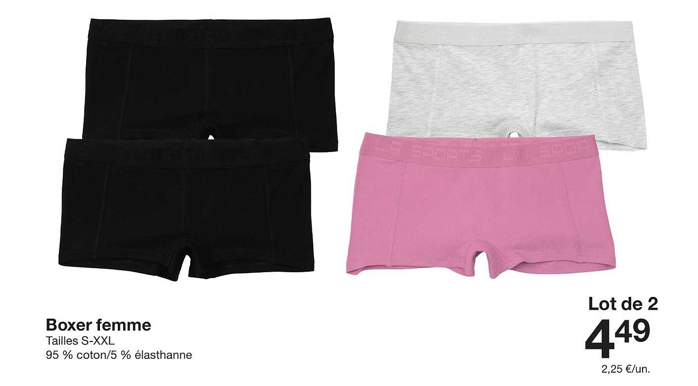 Boxer femme
