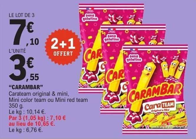 CARAMBAR - 2+1 offert