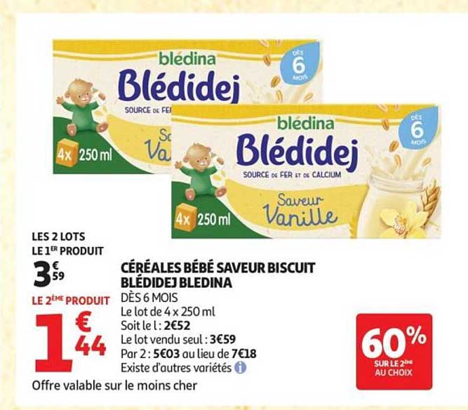 CÉRÉALES BÉBÉ SAVEUR BISCUIT BLÉDIDEJ BLEDINA