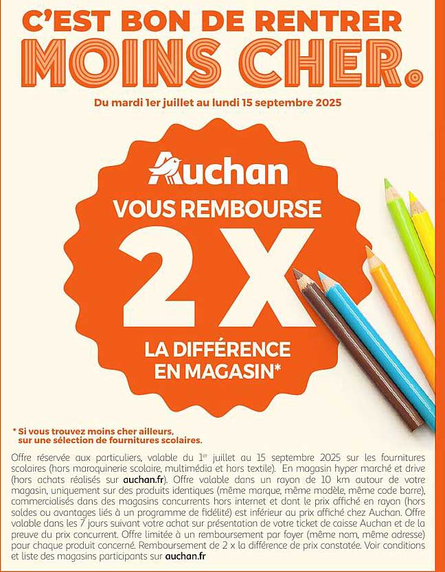 C’EST BON DE RENTRER MOINS CHER.