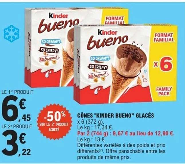 CO^NES "KINDER BUENO" GLACES