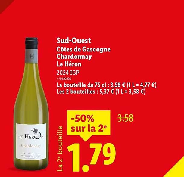 Côtes de Gascogne Chardonnay Le Héron