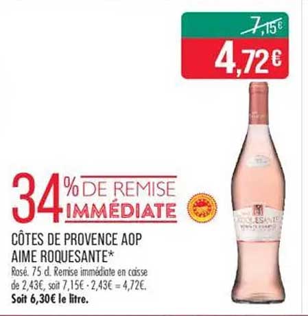 CÔTES DE PROVENCE AOP AIME ROQUESANTE*