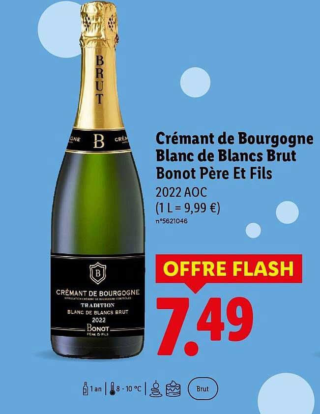 Crémant de Bourgogne Blanc de Blancs Brut Bonot Père Et Fils