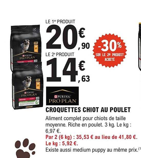 CROQUETTES CHIOT AU POULET