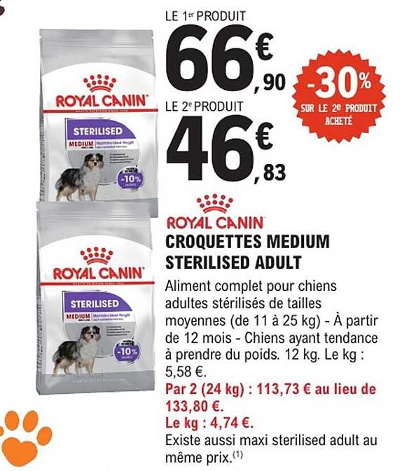 CROQUETTES MEDIUM STERILISED ADULT