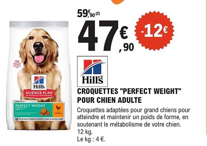 CROQUETTES "PERFECT WEIGHT" POUR CHIEN ADULTE