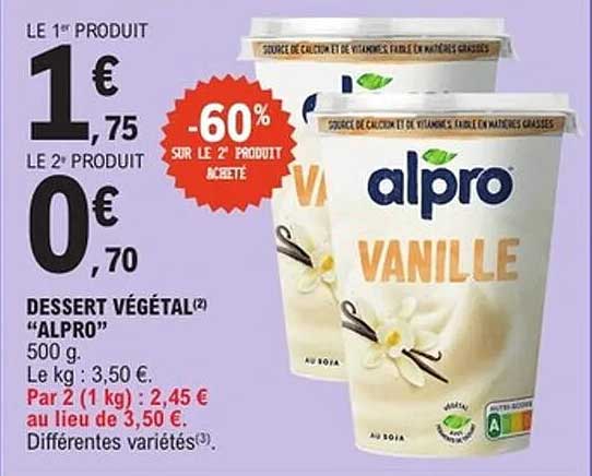 DESSERT VÉGÉTAL ALPRO