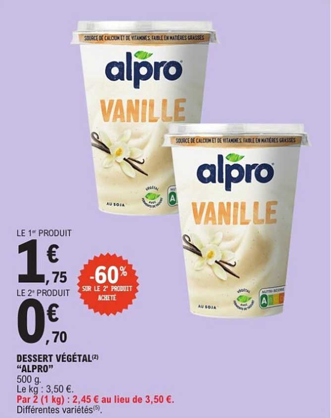 DESSERT VÉGÉTAL "ALPRO" 500 g