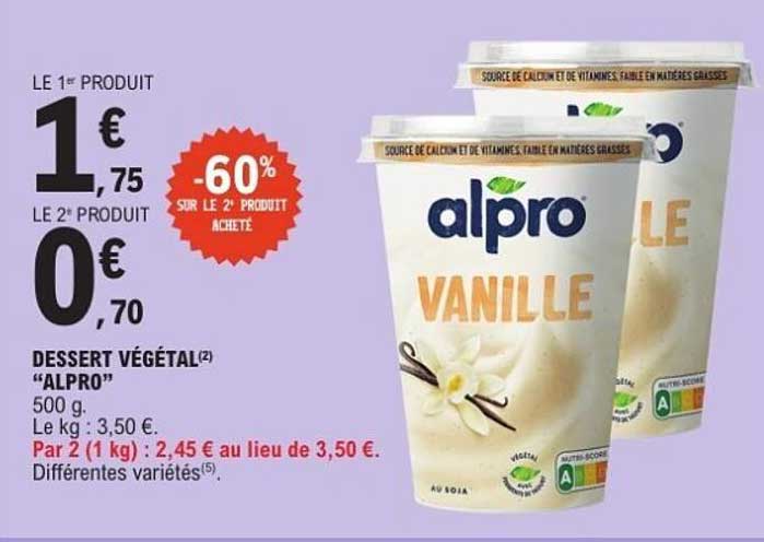 DESSERT VÉGÉTAL "ALPRO"