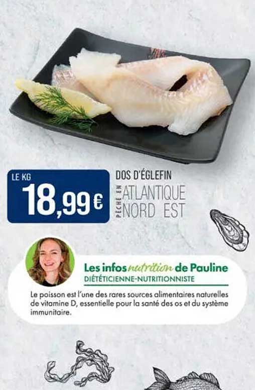DOS D'ÉGLEFIN PÊCHÉ EN ATLANTIQUE NORD EST