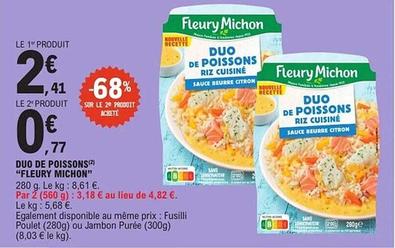 DUO DE POISSONS "FLEURY MICHON"