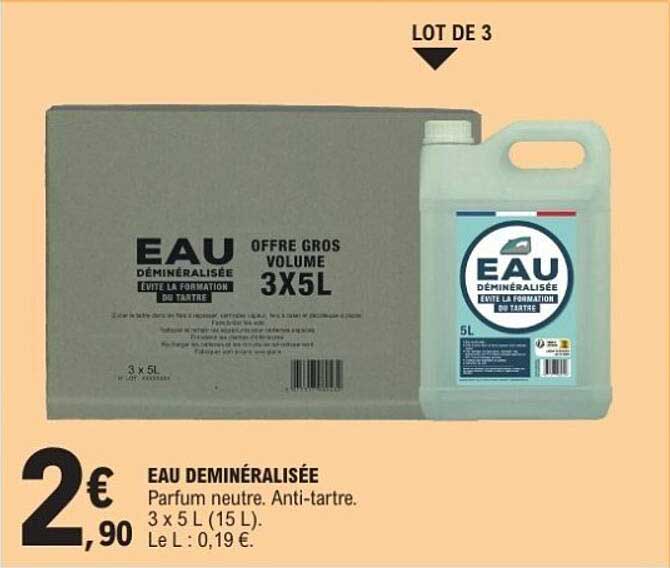 EAU DÉMINERALISÉE