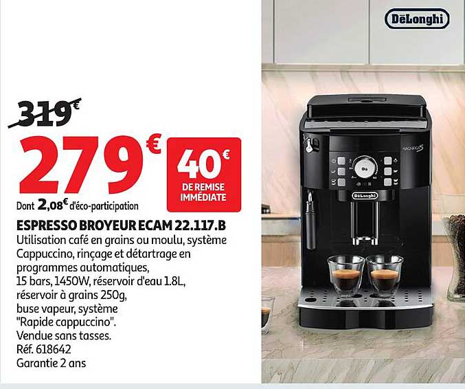 ESPRESSO BROYEUR ECAM 22.117.B