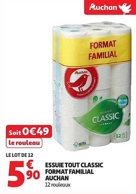 ESSUIE TOUT CLASSIC FORMAT FAMILIAL AUCHAN