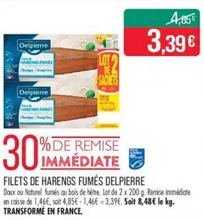 FILETS DE HARENGS FUMÉS DELPIERRE
