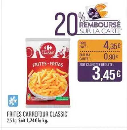 FRITES CARREFOUR CLASSIC'