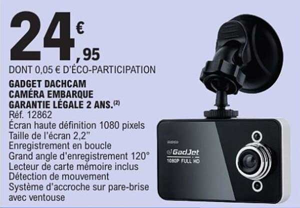 GADGET DASHCAM CAMÉRA EMBARQUÉE